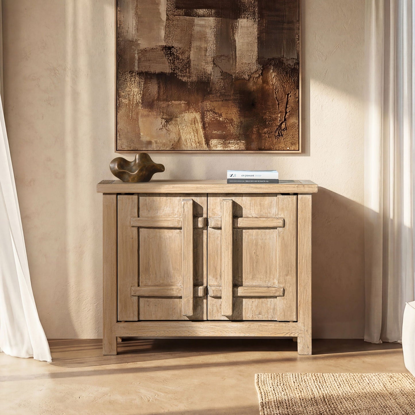 Rowan - 2 Door Accent Cabinet - Natural