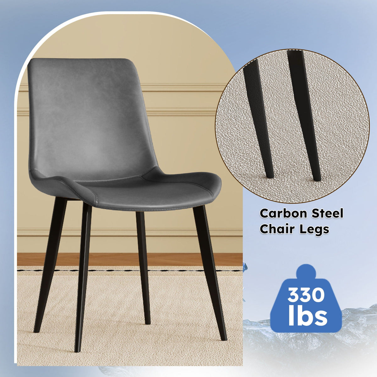 Modern Dining Chairs Ergonomic Design For Kitchen (Set of 4)