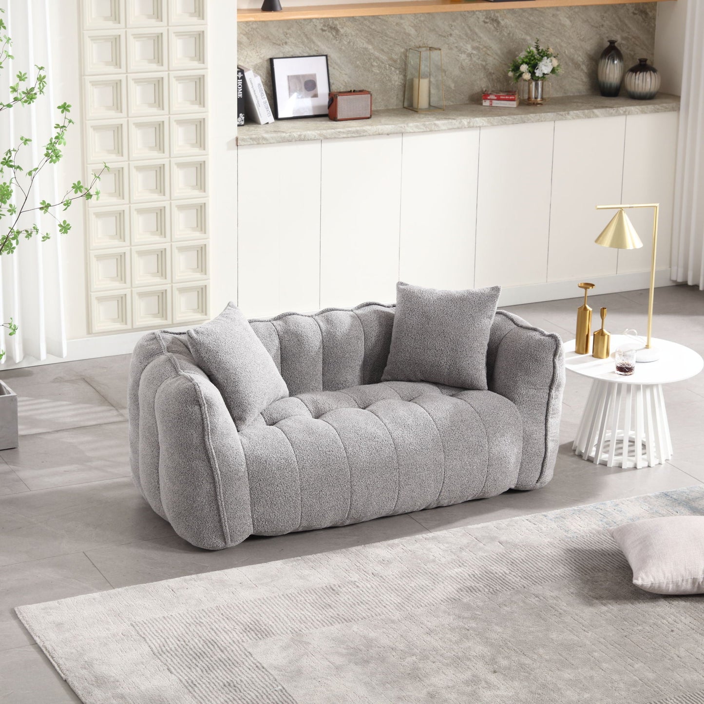 Cozy Beanbag Chair With High Resilience Foam Core For 2