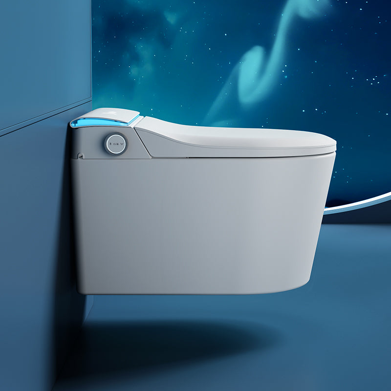 Wall-Mounted Smart Toilet with Automatic Lid Opening