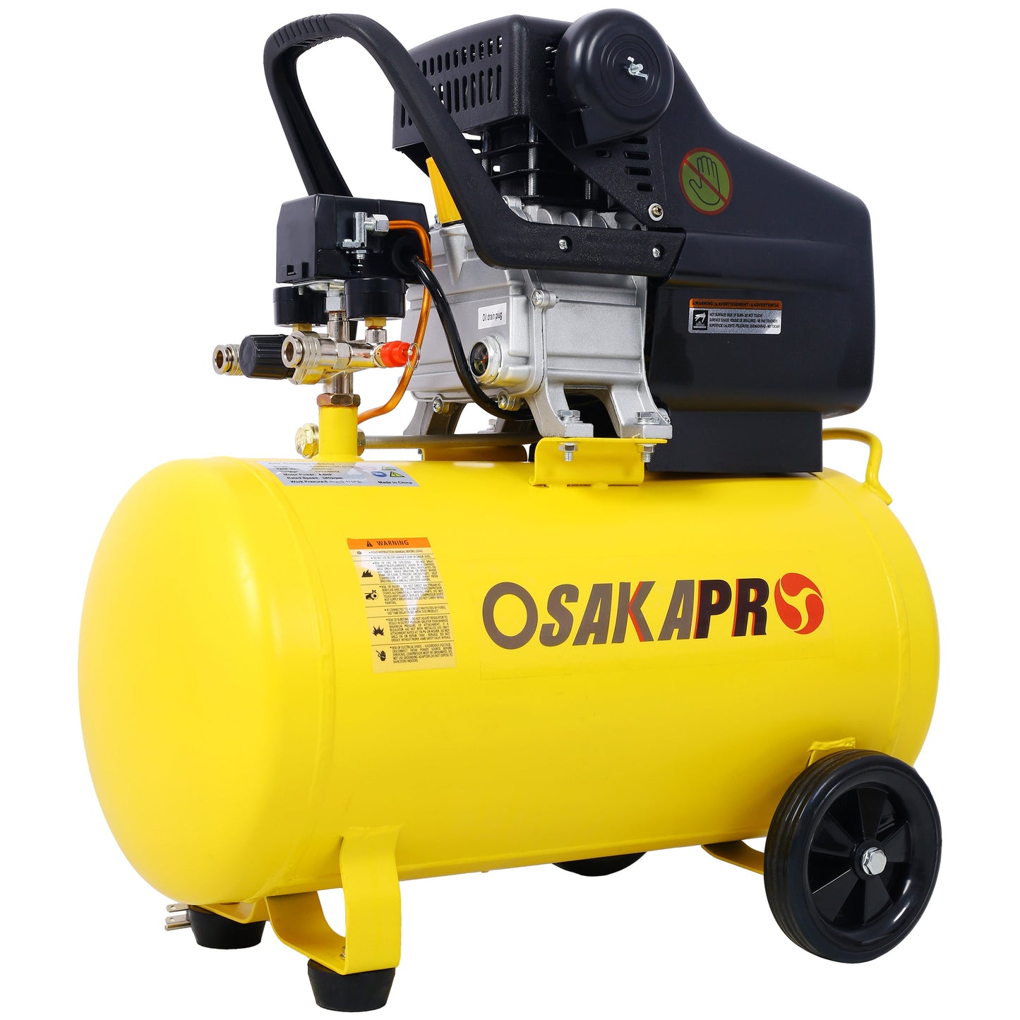 4.5HP Portable 13-Gallon Oil-Lubricated Air Compressor Tank