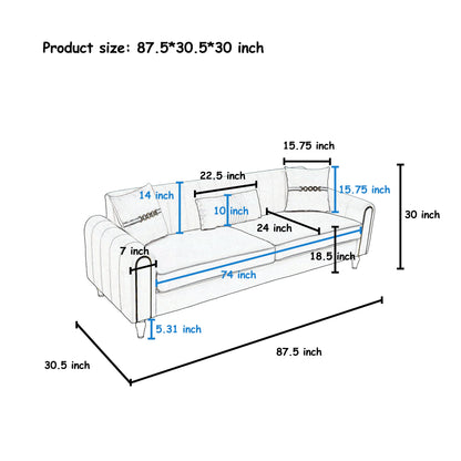 FX-P11-CW 3-Seater Sofa for Living Room