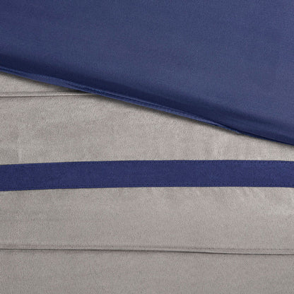 7 PC Pieced Faux Suede Comforter Set
