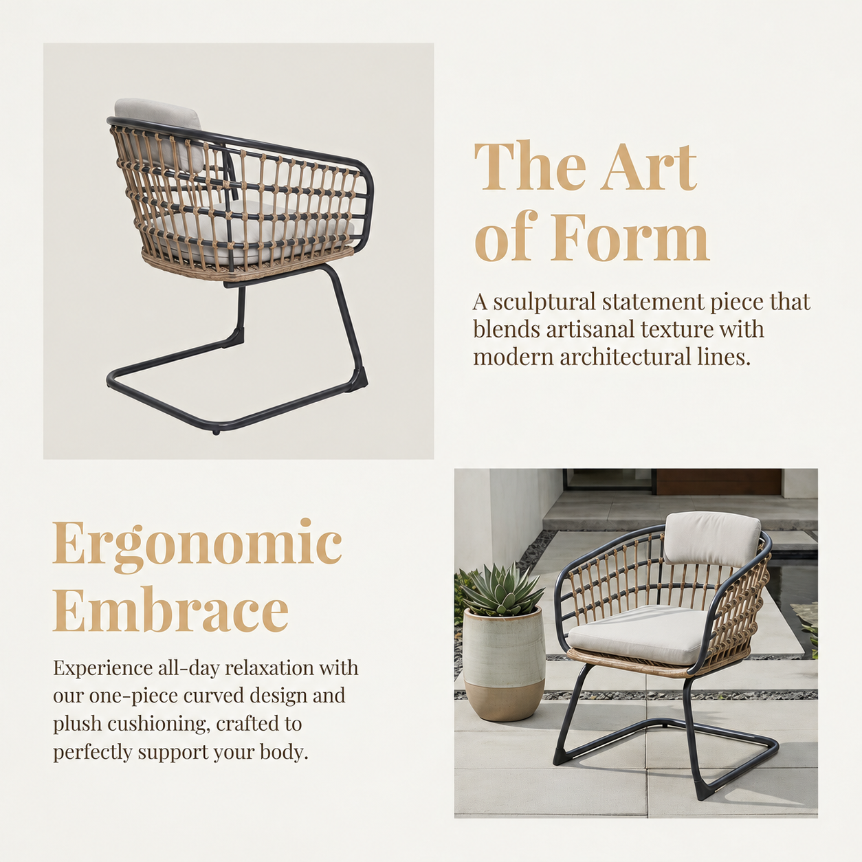 Wicker Dining Chair Set of 2