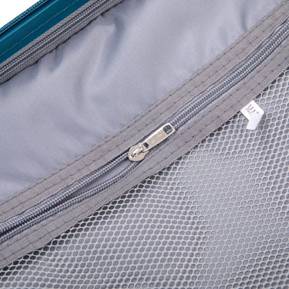 14"/20"/24"/28" 4-Piece PP Spinner Wheel Luggage Set with Cosmetic Case (Blue)