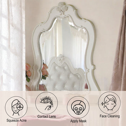 Edalene - Mirror - Pearl White