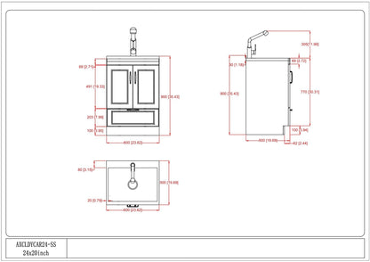 Cardinal - Laundry Cabinet With Faucet And Sink - White - Wood