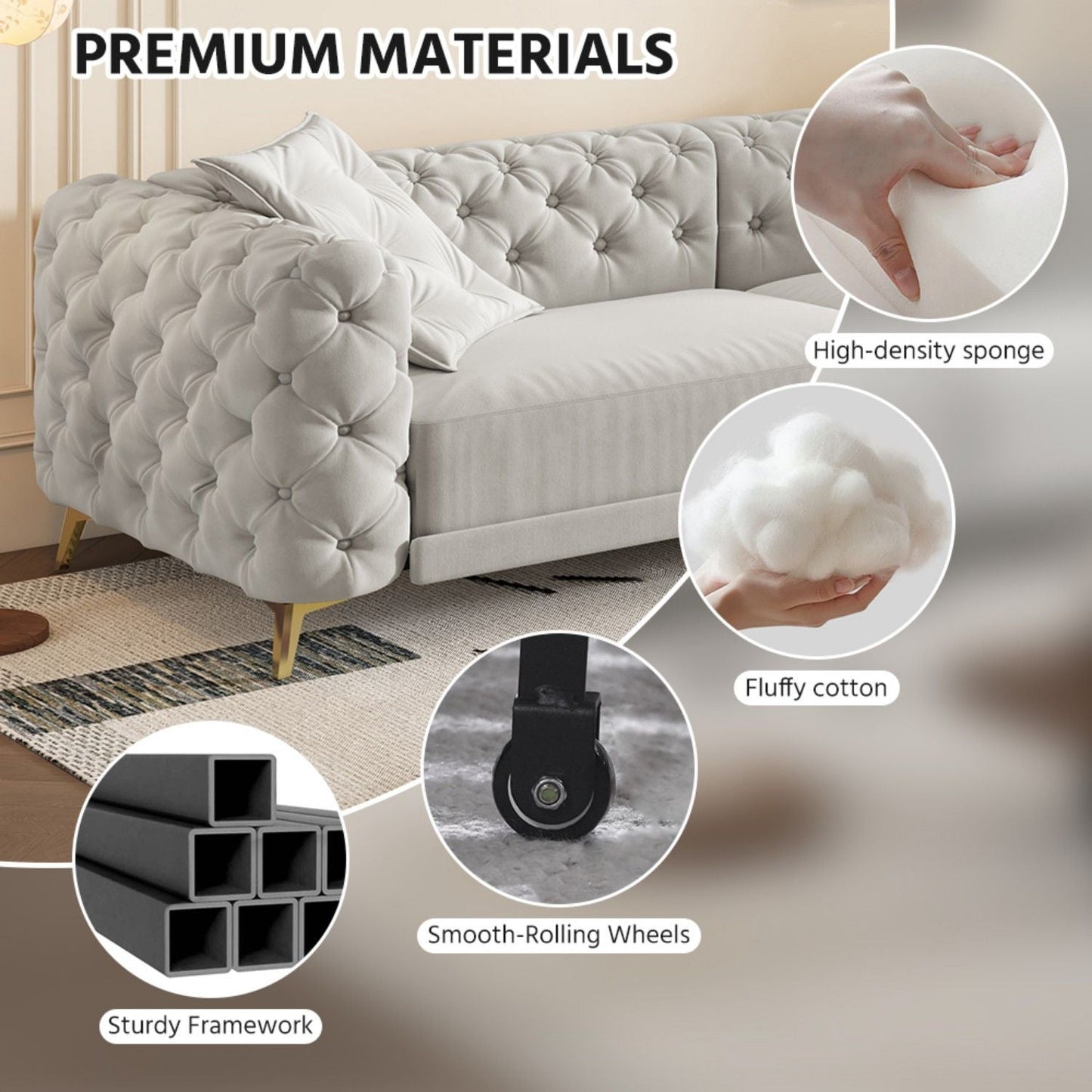 3-In-1 Convertible Sleeper Sofa