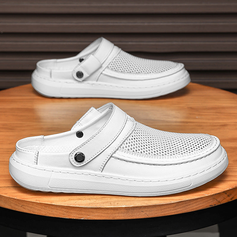 Mens Breathable Mesh Hollow-out Two-way Sandals
