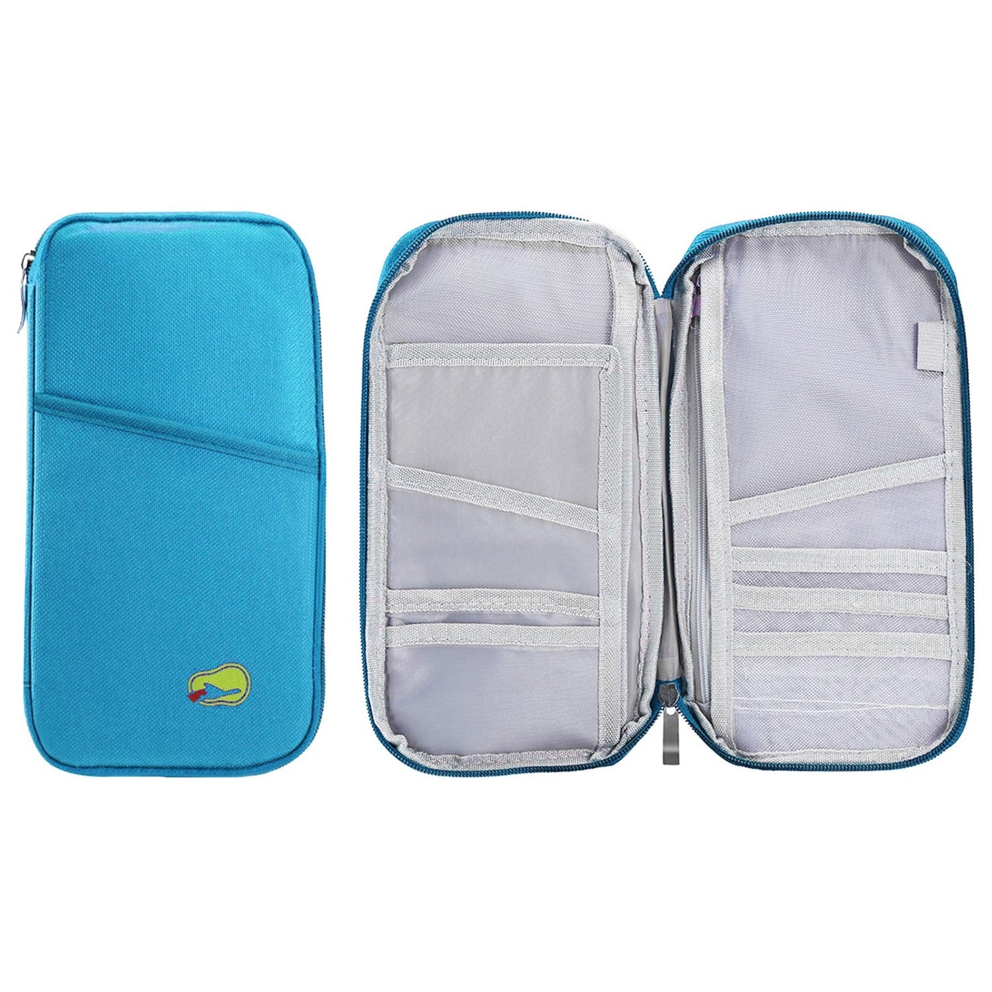Travel Passport Wallet 12Cells Ticket ID Credit Card Holder Water Repellent Documents Phone Organizer Zipper Case Business Trip Daily Use