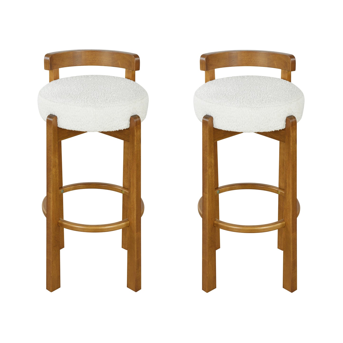 Elise Indoor Wooden Low Back Barstool
