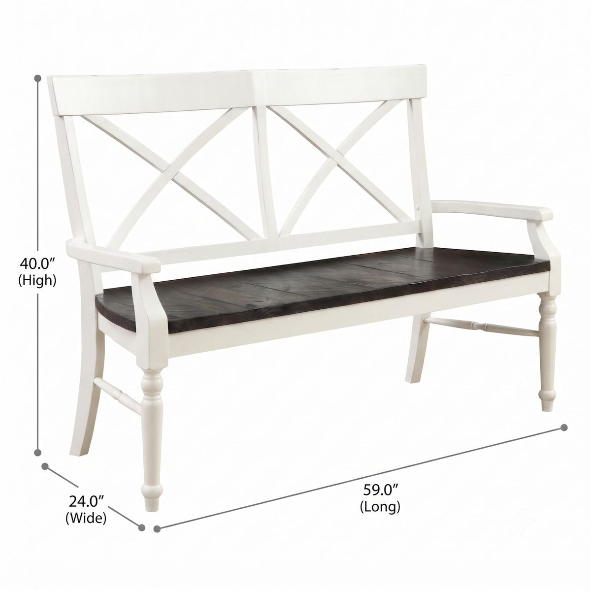 Mountina - Bench - Brown / White