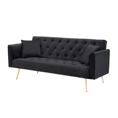 71-inch Foldable Double Sofa with American Retro Style