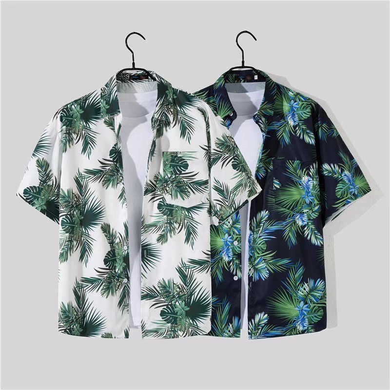 Men's Shorts Shirt Trendy Summer Loose Casual Two-piece Suit