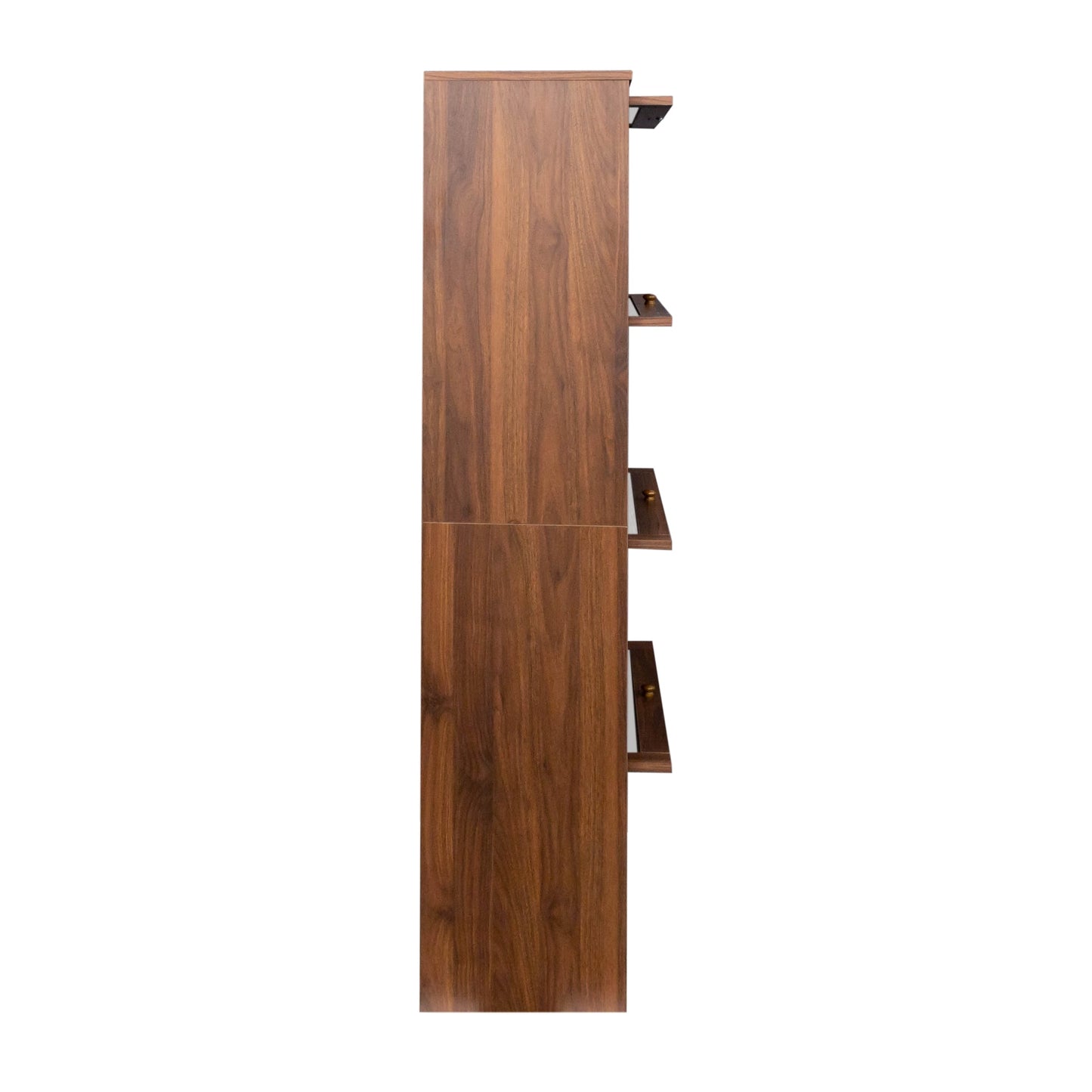 Bookcase Contemporary Closed Back Glass Doors Office Storage Cabinet