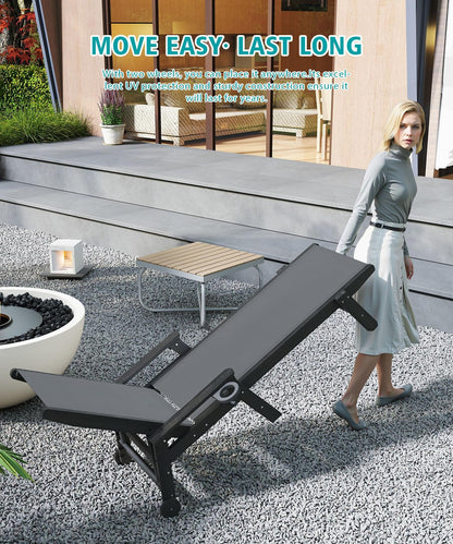 Outdoor Pool Lounge Chairs Set of 2