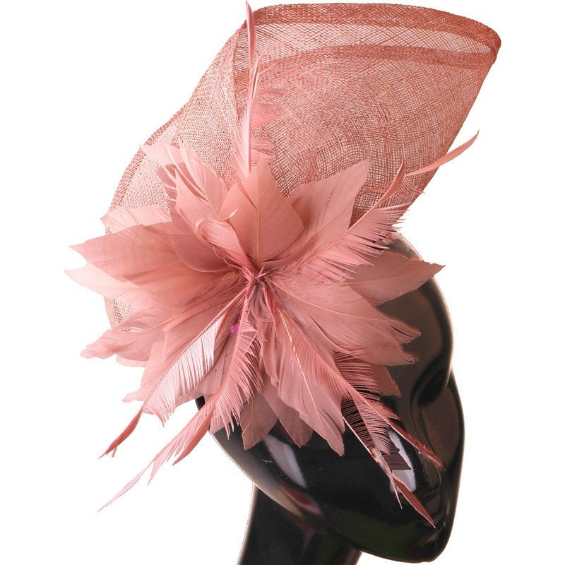 Fan-shaped Handcrafted Linen Headpiece