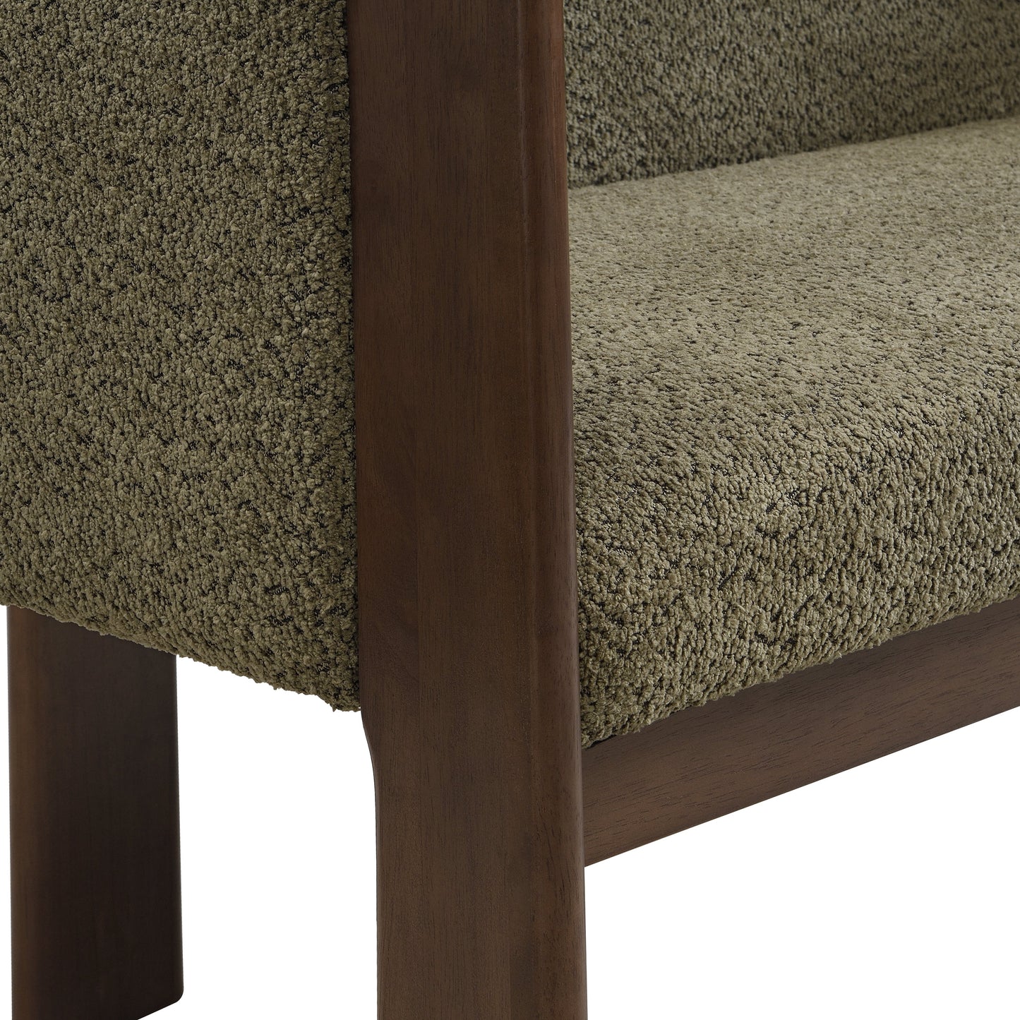 48.5" Upholstered Solid Loveseat (Walnut+Green)