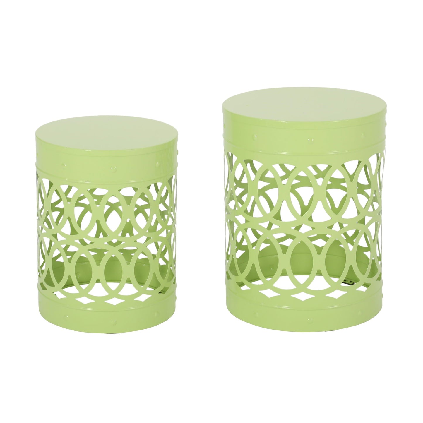 Outdoor Metal Side Table Set of 2