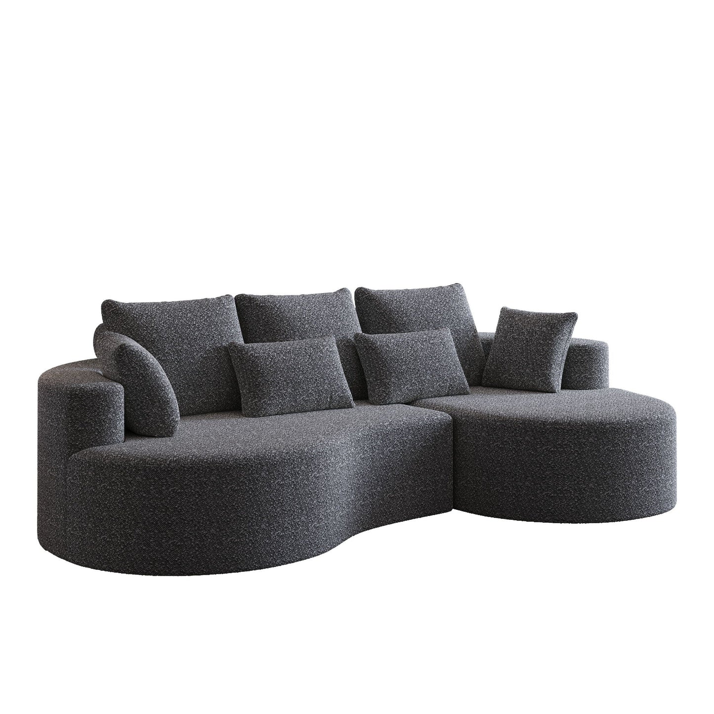 Curved Oversized Sectional Sofa With Extra Deep Seat