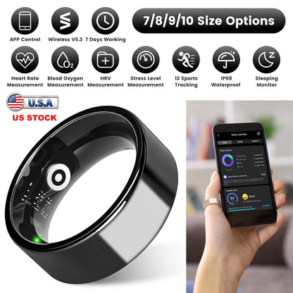 Smart Ring Health Tracker with Sleep & Fitness Monitoring