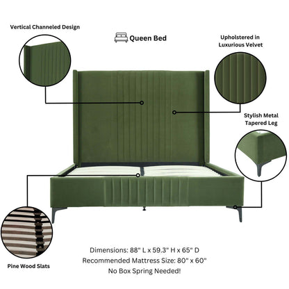 Promenade - Bed With Upholstered Headboard And Slats