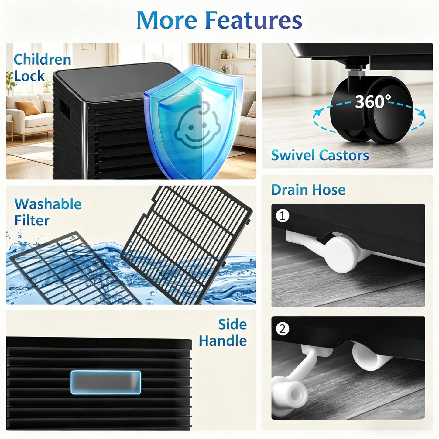 Mobile Air Conditioner with Wheels