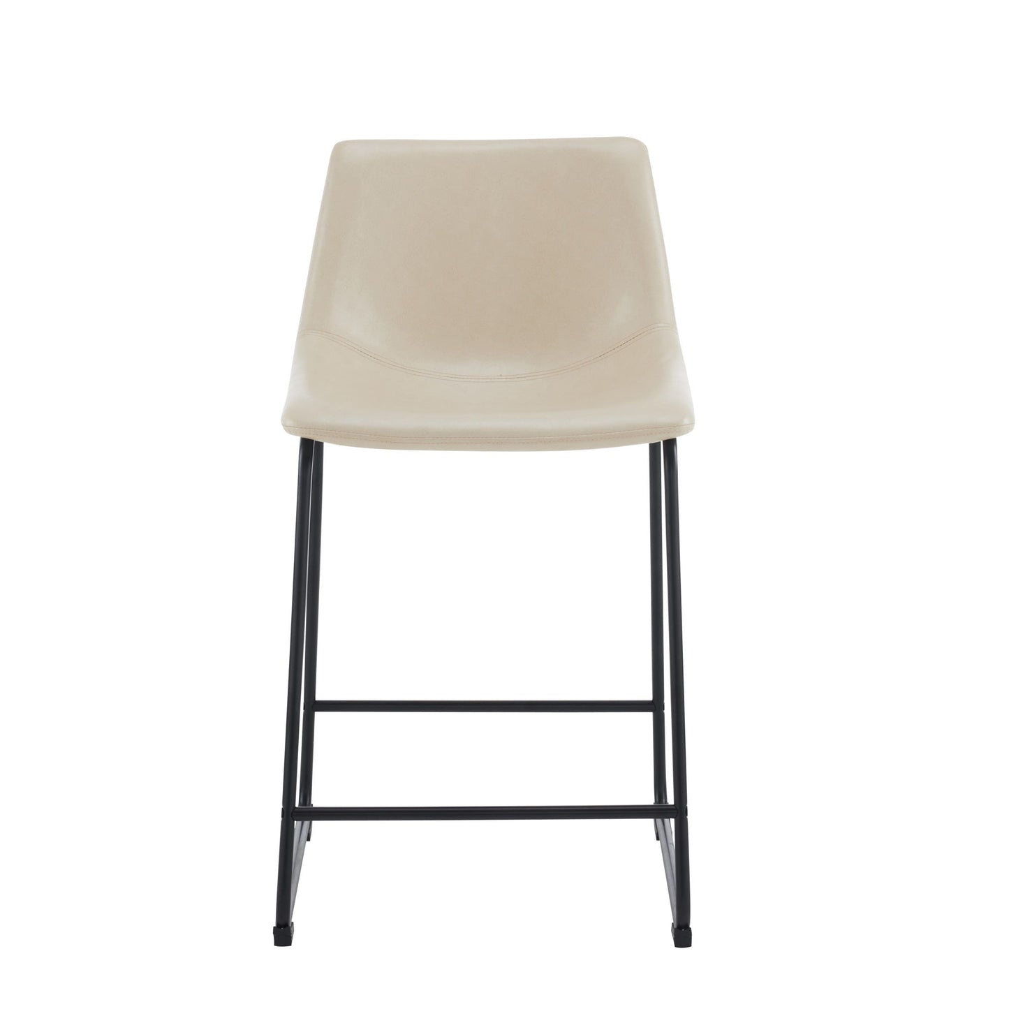 Vintage Style Armless Industrial Counter Stool Set of 2