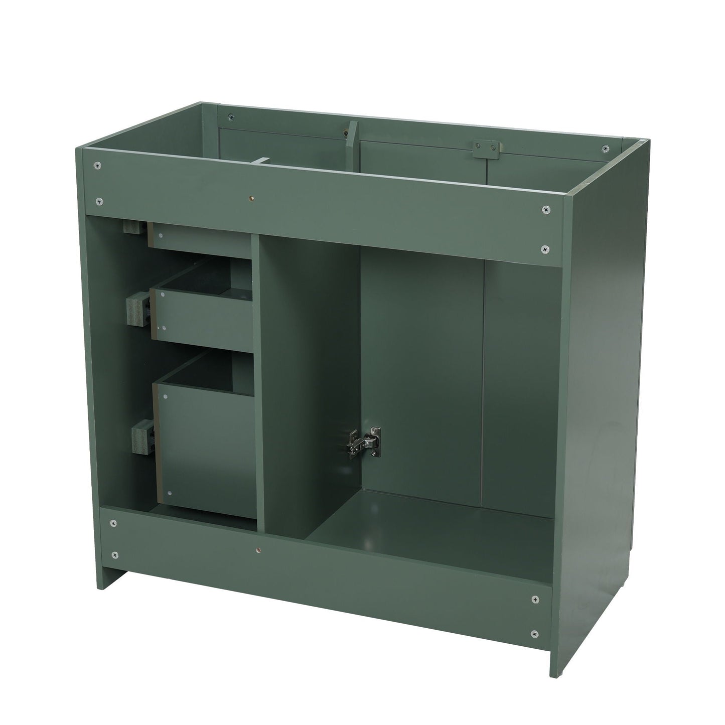 Retro Style Bathroom Vanity, 3 Drawers & Soft Closing Doors