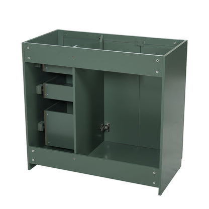 Retro Style Bathroom Vanity, 3 Drawers & Soft Closing Doors