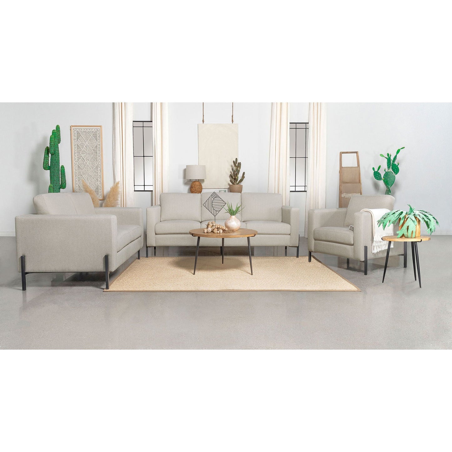 Dulcie - Loose Back Loveseat - Oatmeal