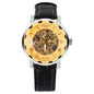 Gold Dial Skeleton Mechanical Watch