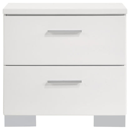 Felicity 4-piece California King Bedroom Set White Gloss