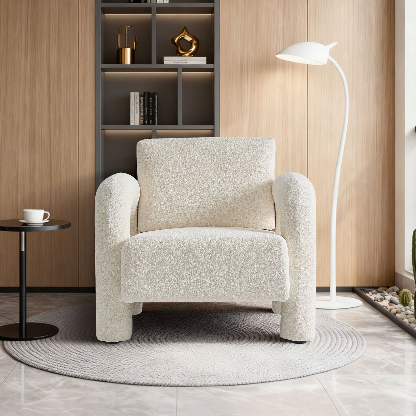 Modern Velvet Fabric Accent Chair