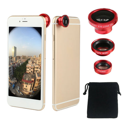Phone Camera Lens Kit Magnetic 180¡Fisheye Lens 0.67xWide Angle 10X Macro Lens for iPhone X /8/7/6s Samsung Galaxy S10/S9