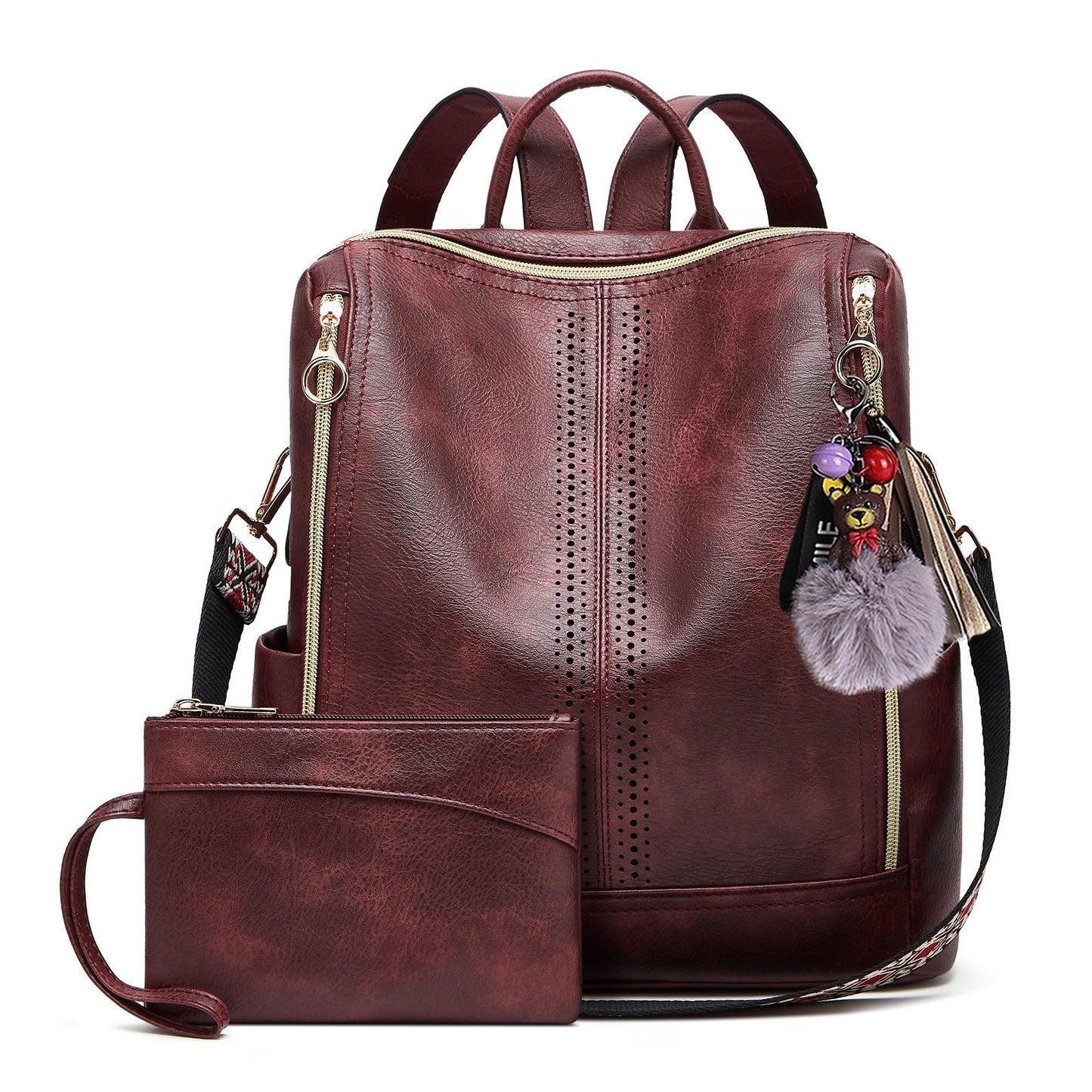 Springsummer Korean-style Casual Soft-leather Womens Backpack