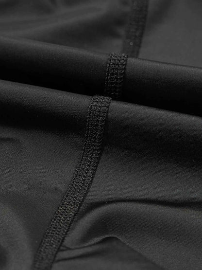 High Waisted Drawstring Swim Shorts