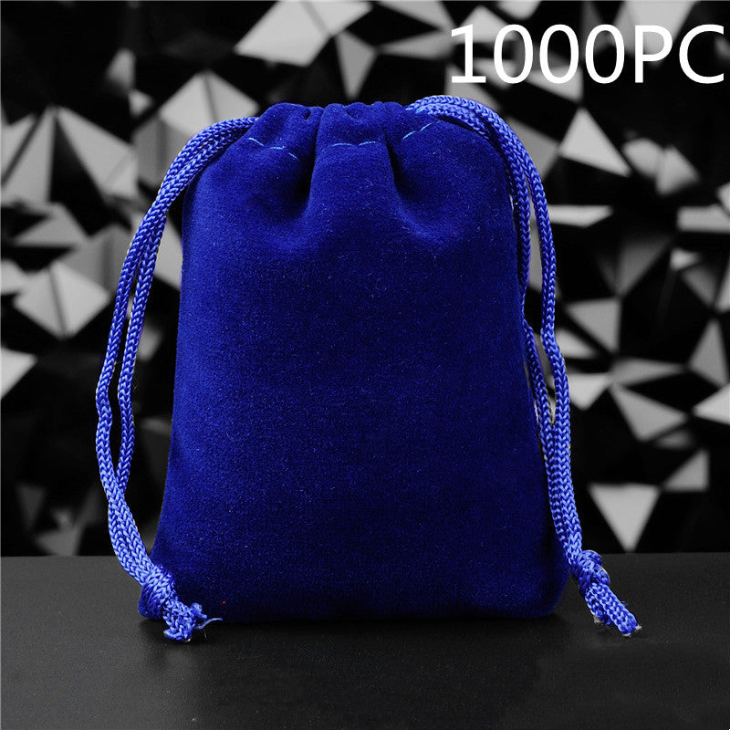 Flannel Drawstring Jewelry Solid Drawstring Pocket