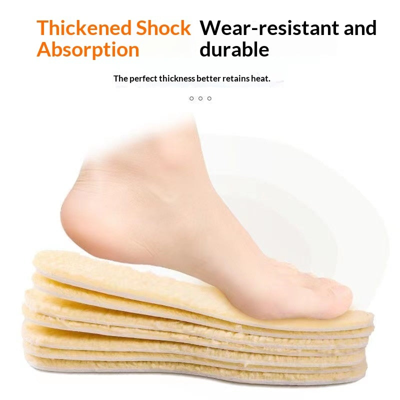Winter Fleece-lined Extra-thick And Cuttable Wool Insoles