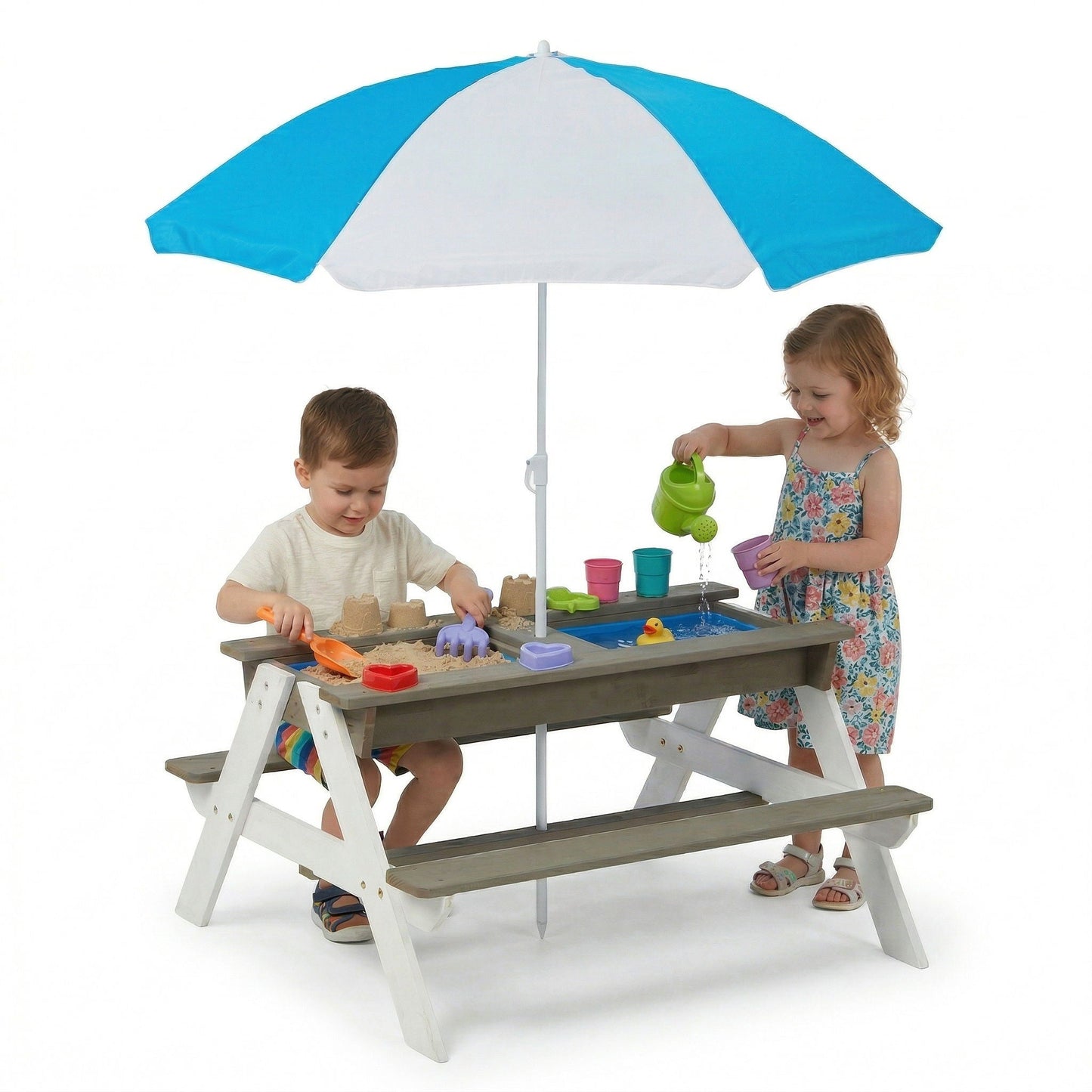 Kids Picnic Table With Sand and Water Table Conversion