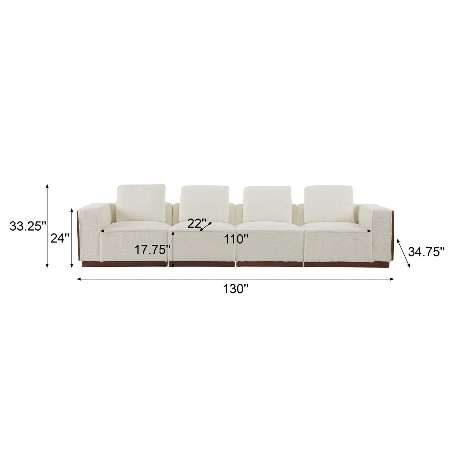 Chita Modular Sectional Sofa With Larger Seats