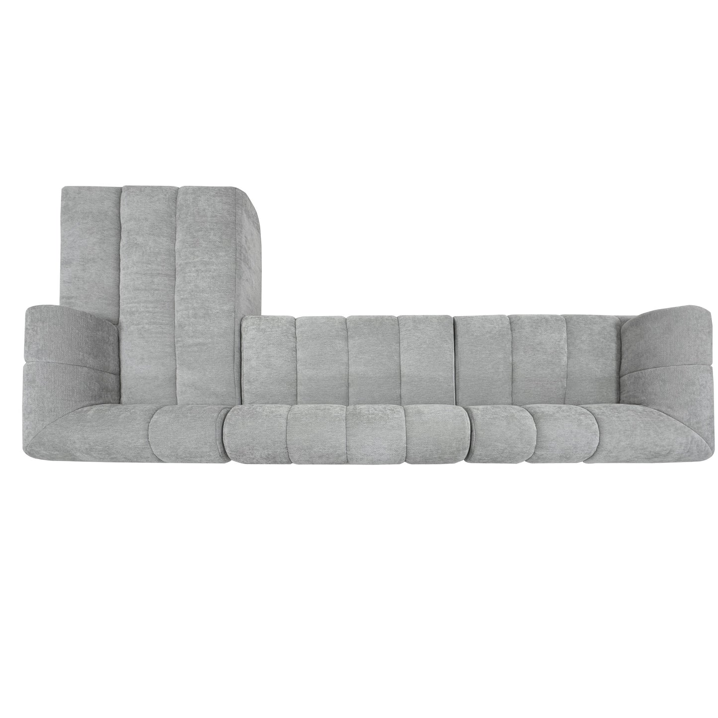 122" Modern L-Shaped Sectional Sofa with High-Density Foam and Chaise Lounge
