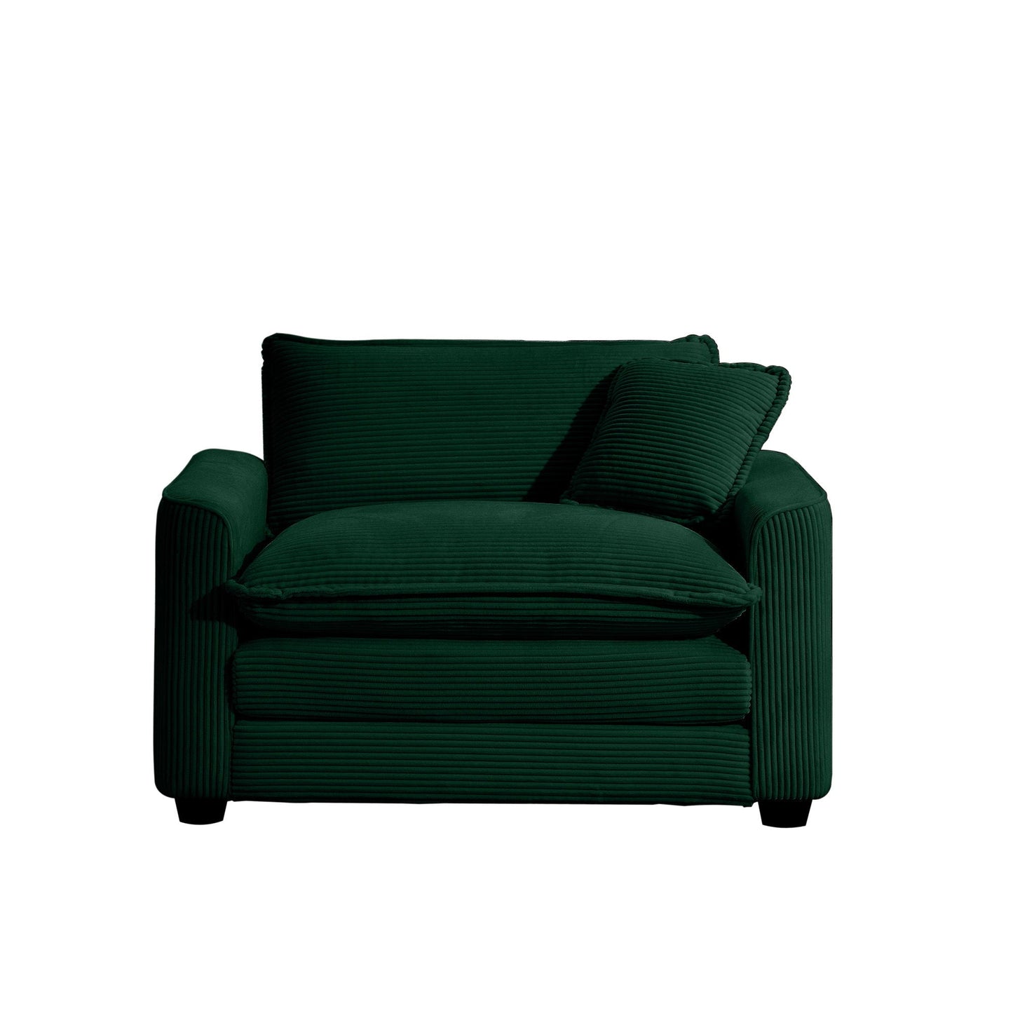 Modern Classic Fabric Single Chair Deep Seat Sofa With Pillow