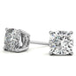 2.00 CTW Lab Created Moissanite Round Stud Earrings in Sterling Silver - 6mm Stones