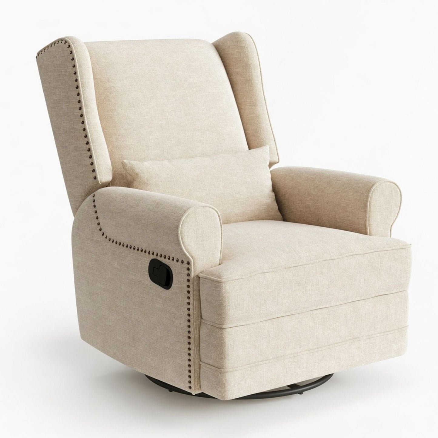 Extra Wide Swivel Recliner Glider Chair With Footrest
