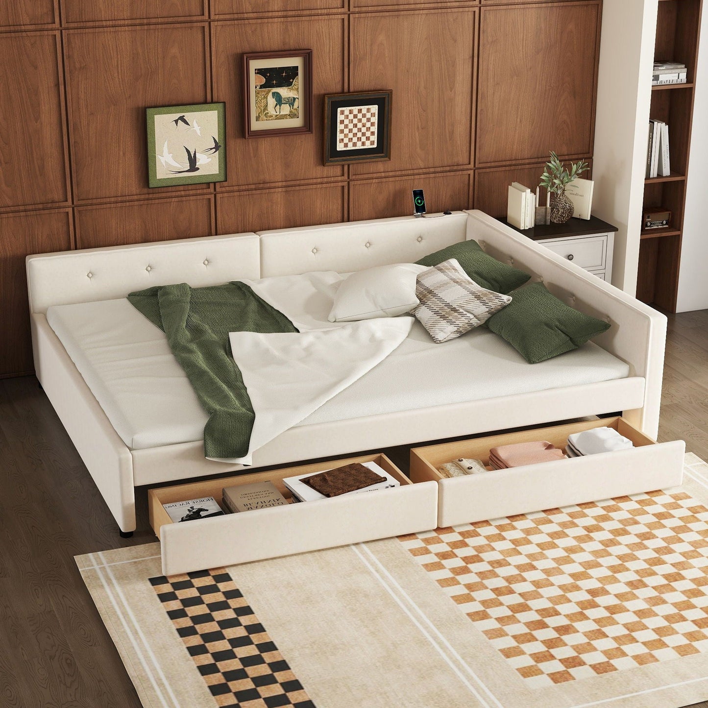 Platform Bed With USB Ports