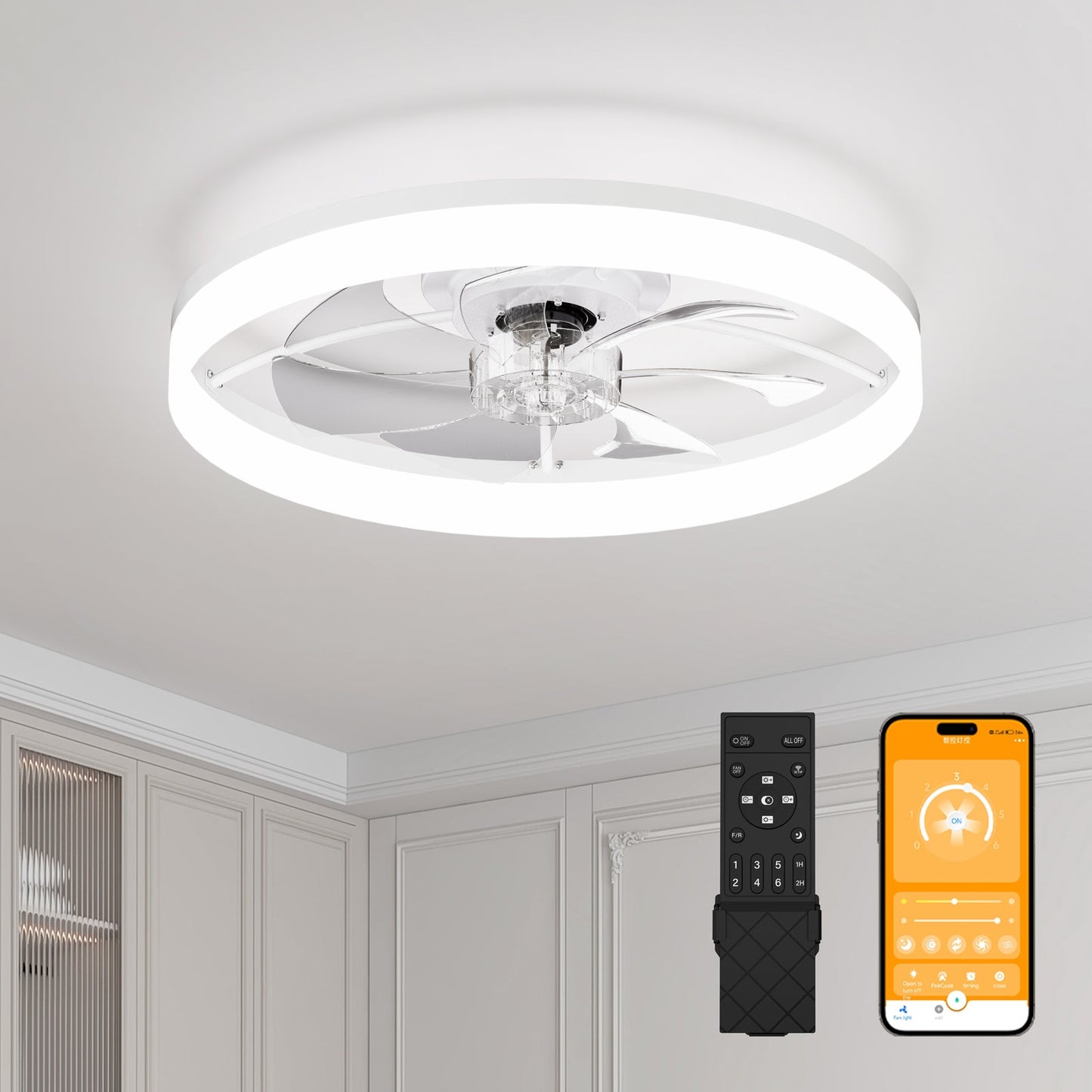 Ultra-Thin Modern LED Ceiling Fan