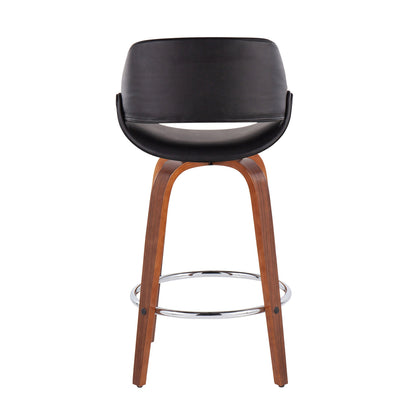 Mid-Century Modern Fixed-Height Counter Stool