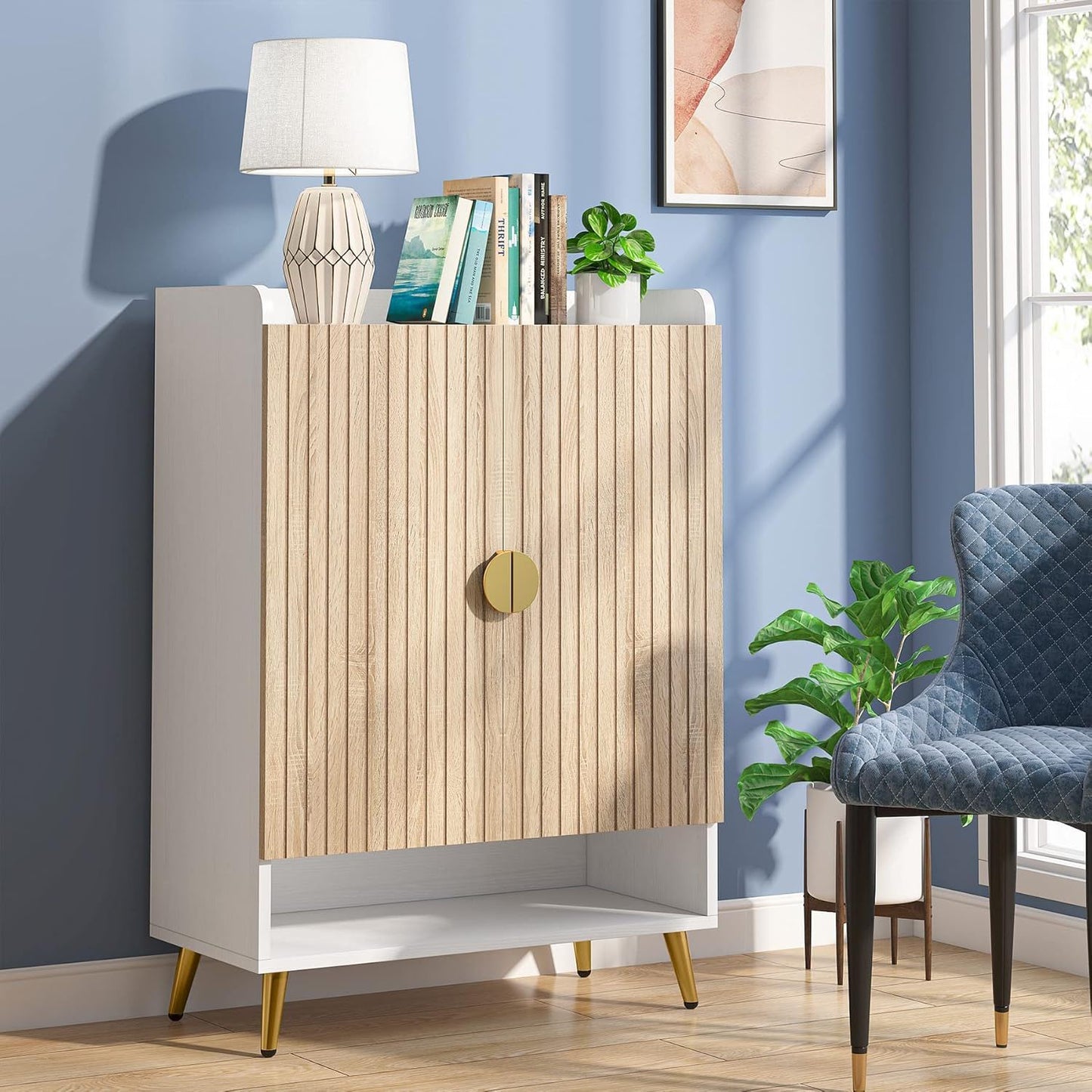 Shoe Cabinet With Doors, 7 Tier Storage Organizer