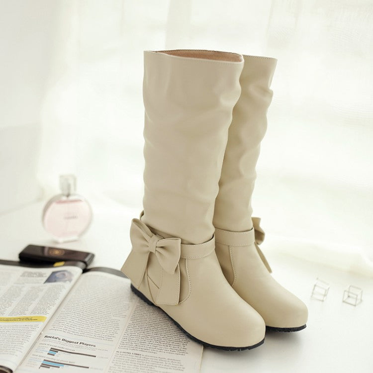 Plus Size Women's Boots Size 44 Flat Inner Height Increase
